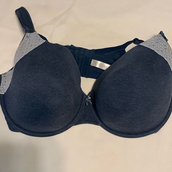 CACIQUE Size 44F blue underwire lightly padded bra like new - Picture 1 of 9